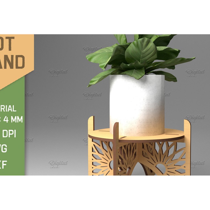 Taiere tridimensionala din lemn de plywood 3mm-4mm, Intrahome, 30x20cm, pentru decoratiuni si proiecte DIY