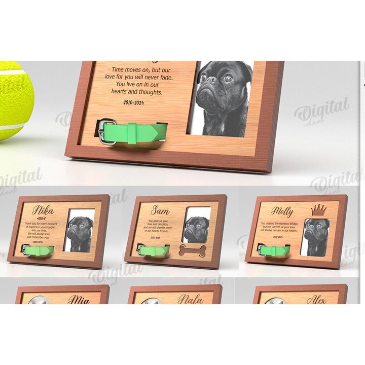 Pachet taiat cu laser, Intrahome, cadru 3D, 20x30 cm, din plywood de calitate superioara