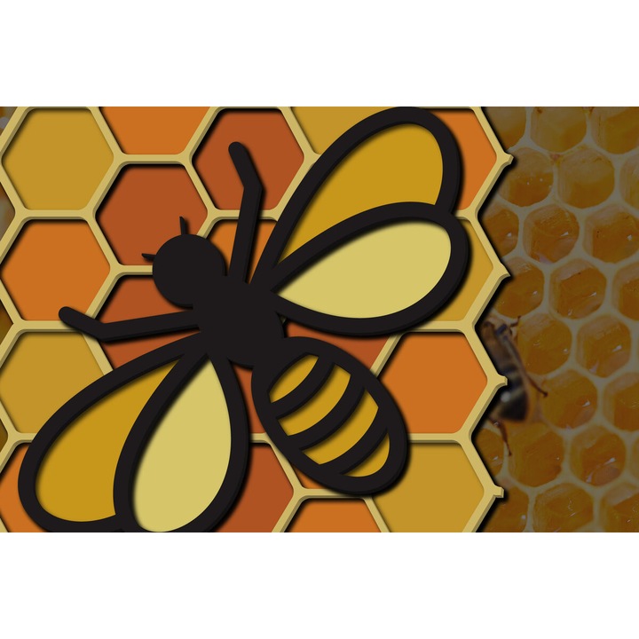 Albina 3D stratificata, Intrahome, 15x15 cm, din plywood 3mm-4mm, pentru decoratiuni si proiecte DIY