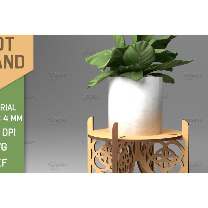 Taiere tridimensionala din lemn de plywood 3mm-4mm, Intrahome, 30x20cm, pentru decoratiuni si proiecte DIY