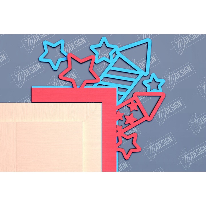 Set 4 Iouliou Gonia portas, Intrahome, epigrafe, 30x20 cm, din plywood 3mm-4mm