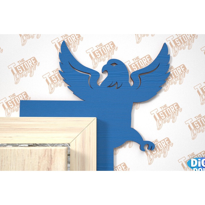 Set 4 Iouliou Gonia portas, Intrahome, epigrafe din plywood 3mm-4mm, 30x20 cm, pentru decorare si proiecte DIY