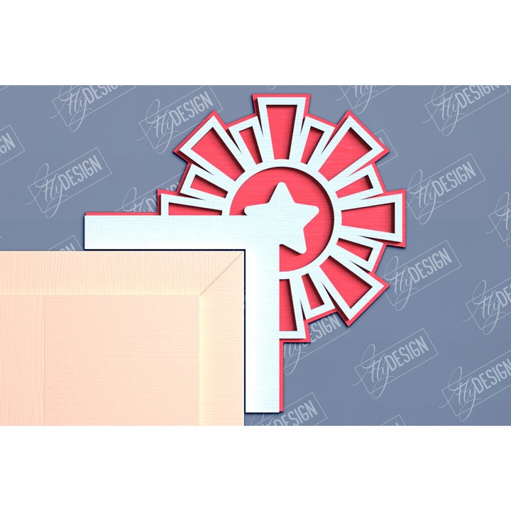 Set 4 Iouliou Gonia portas, Intrahome, epigrafe din plywood, 30x20 cm