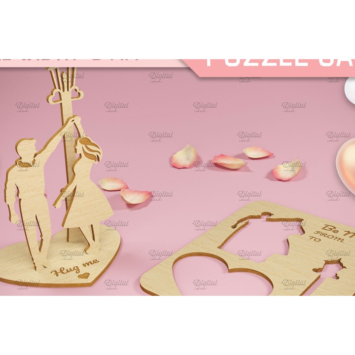 Puzzle 3D Agiou Balentinou, Intrahome, 15x15cm, din plywood 3mm-4mm, pentru decorare si proiecte DIY