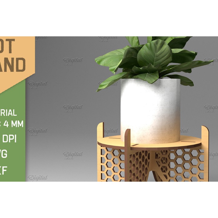 Taiere tridimensionala din lemn de plywood 3mm-4mm, Intrahome, 30x20cm, pentru decoratiuni si proiecte DIY