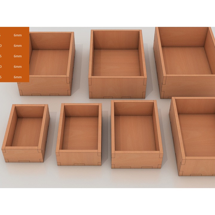 Set Epigrafes Xylinou Koutiou 6mm, Intrahome, Plywood 3mm-4mm, 6x6 cm