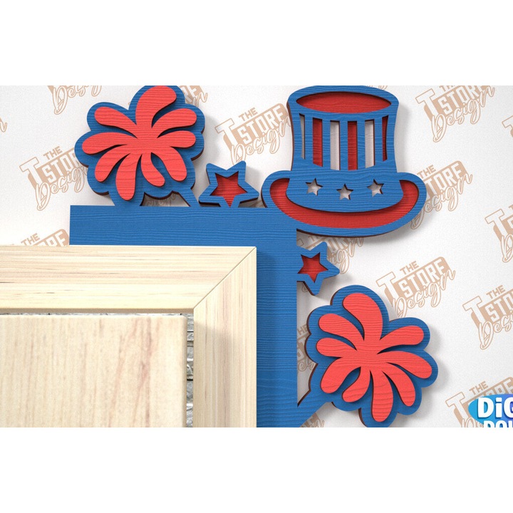 Set 4 Iouliou Gonia portas, Intrahome, epigrafe, 30x20 cm, din plywood 3mm-4mm