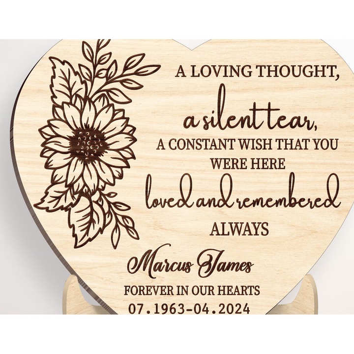 Fisier de taiere A Silent Tear Memorial Garden, Intrahome, 15x15 cm, din plywood 3mm-4mm, pentru decoratiuni si proiecte DIY