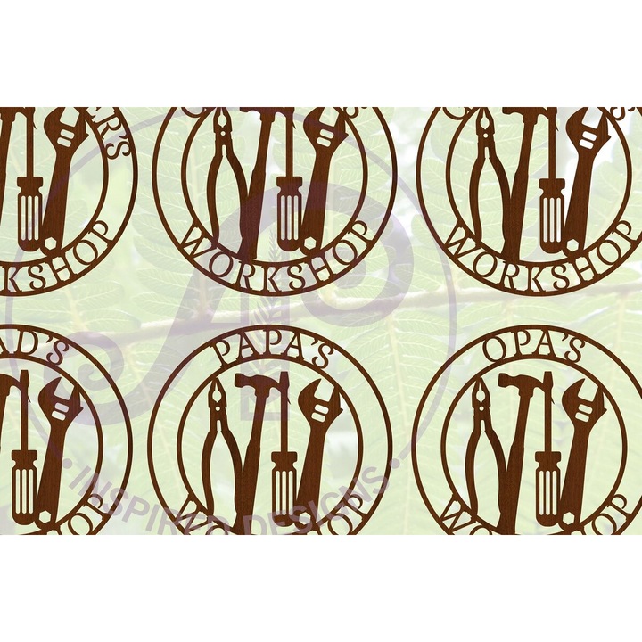 Set 6 Epigraphes ergasteriou, Intrahome, 30x20 cm, din plywood 3mm-4mm, pentru decorare si proiecte DIY