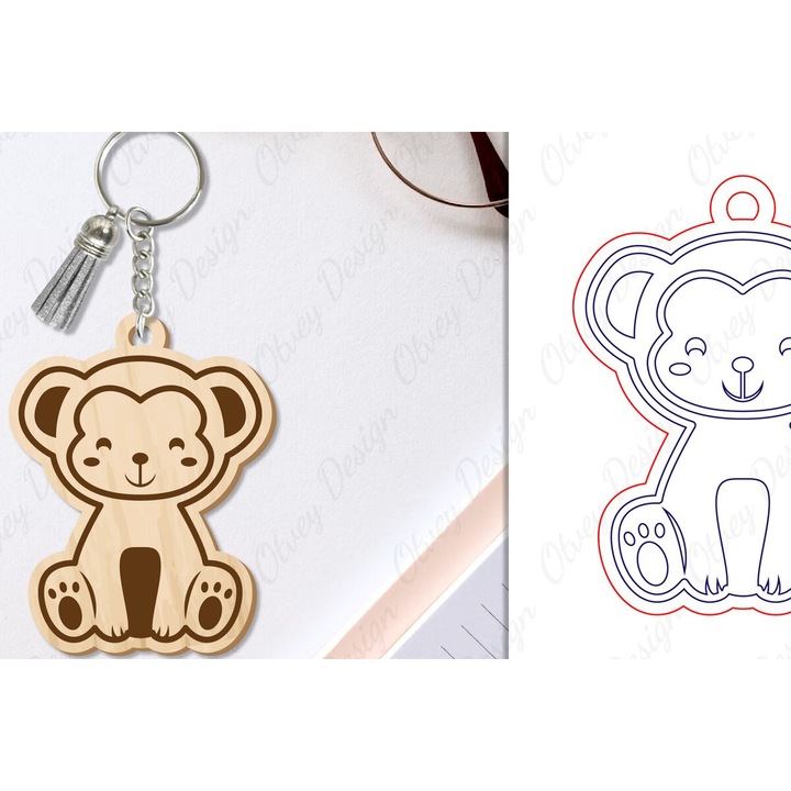 Brelocuri, Intrahome, Kopsimo cu laser, 6x6 cm, din plywood 3mm-4mm, set