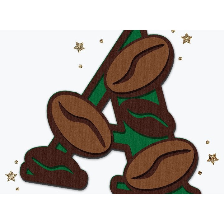 Litere 3D din lemn, Intrahome, 15x15 cm, pentru decorare si proiecte DIY