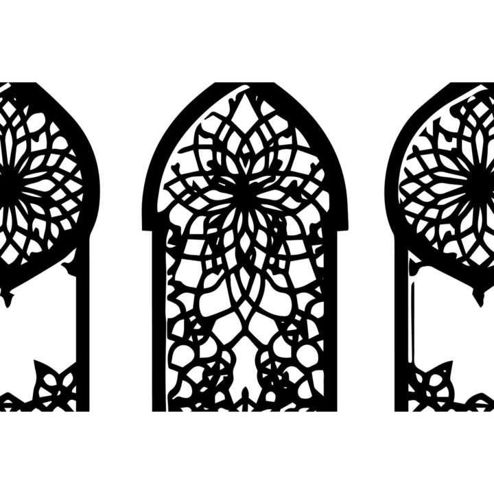 Placa lemn, Intrahome, Schedia arabikes apsidas, 40x40cm, 3mm-4mm, pentru decupaje cu laser