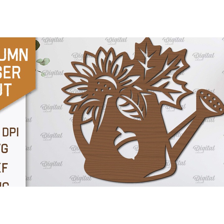 Decoratiune de perete din lemn, Intrahome, 30x20 cm, pentru proiecte DIY, taiat cu laser