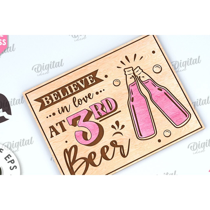 Carte de felicitare, Intrahome, ziua indragostitilor, 15x15 cm, din lemn de placaj