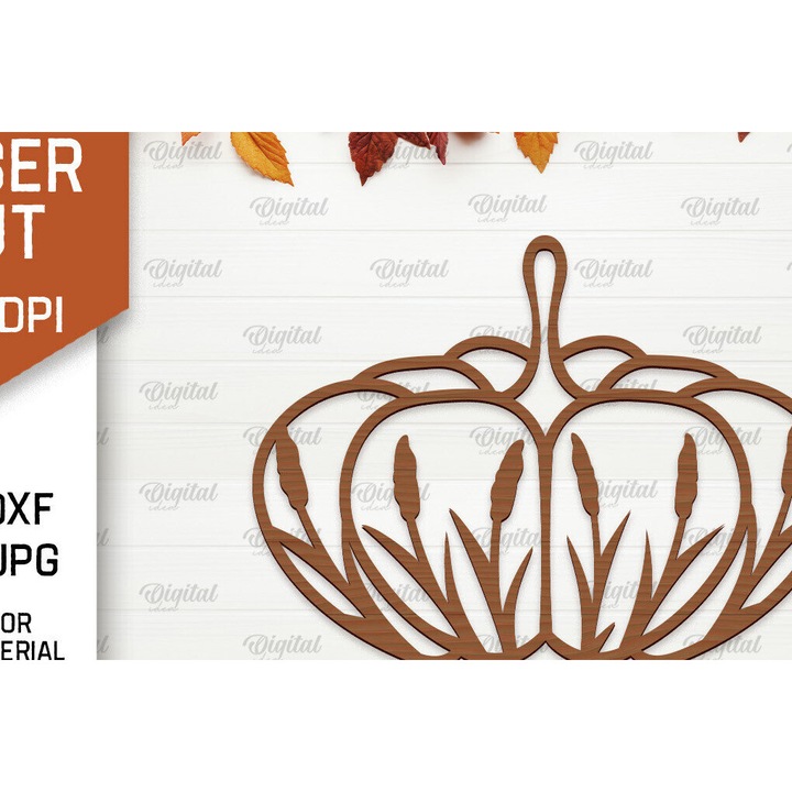 Decoratiune de perete din lemn, Intrahome, toamna, 15x15 cm, pentru proiecte DIY