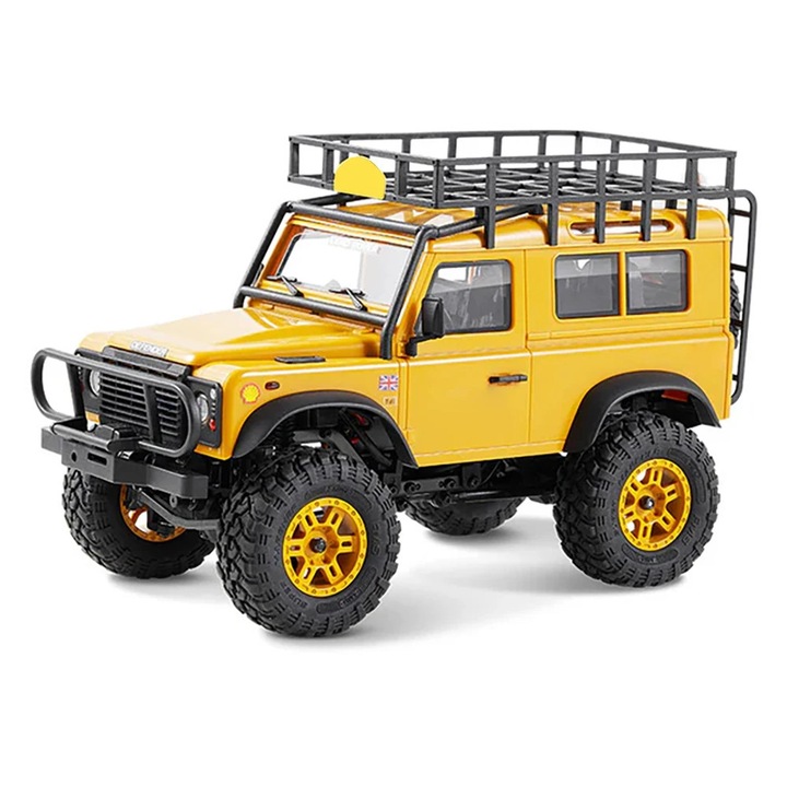Automodel RC Crawler, Defender 90, 1:24, rosu, acumulator 7, 4V, 2 viteze, iluminare LED