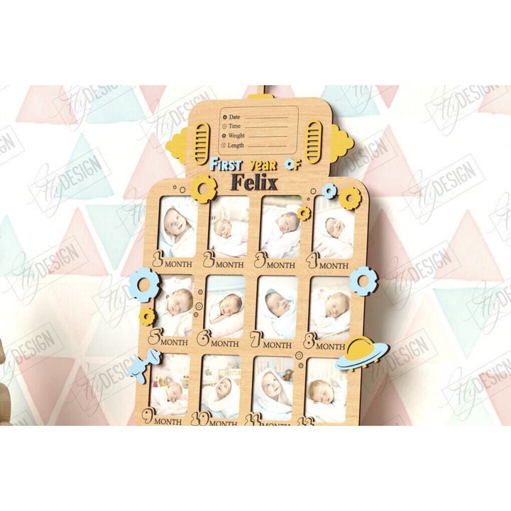 Rame foto clasice, Intrahome, 20x30 cm, din plywood, pentru decorare si proiecte DIY