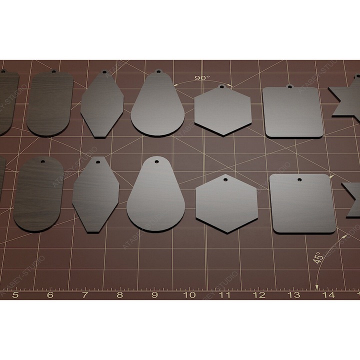 Seturi de artizanat, Intrahome, schema de taiere din lemn, 6x6 cm, plywood 3mm-4mm