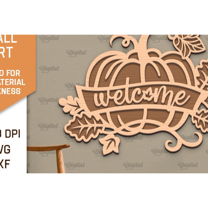 Tablou decorativ din plywood, Intrahome, 40x40 cm, design taiat cu laser, ideal pentru decorare si proiecte DIY