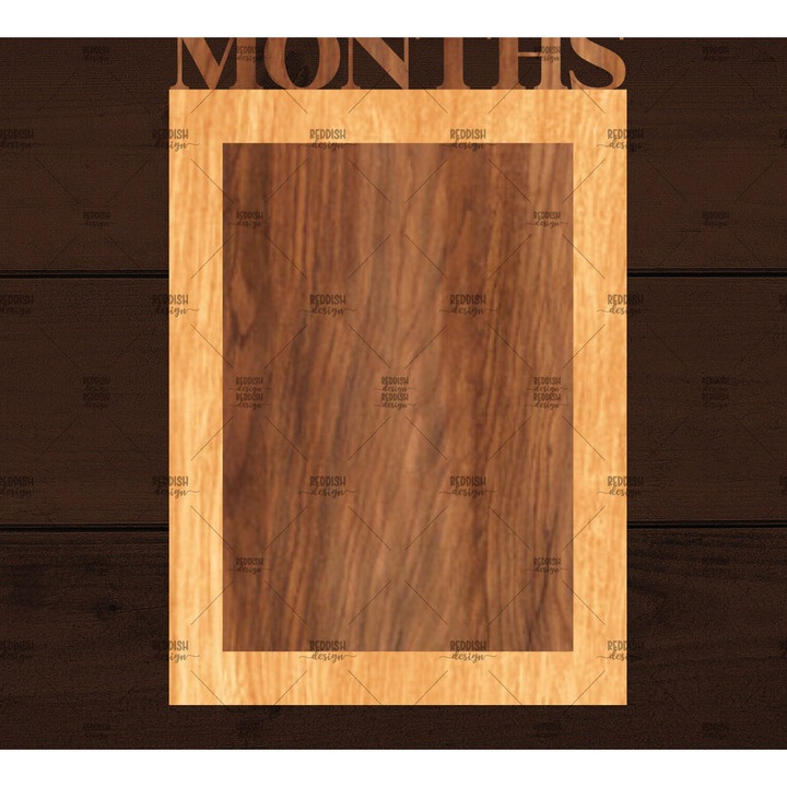 Rama foto clasica, Intrahome, 5x7 cm, din plywood, 3mm-4mm, pentru decoratiuni si proiecte DIY