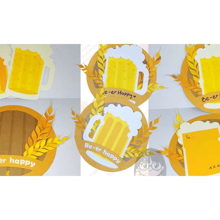 Felicitari set, Intrahome, Eutychismene eucheteria, 10x20cm, din plywood 3mm-4mm