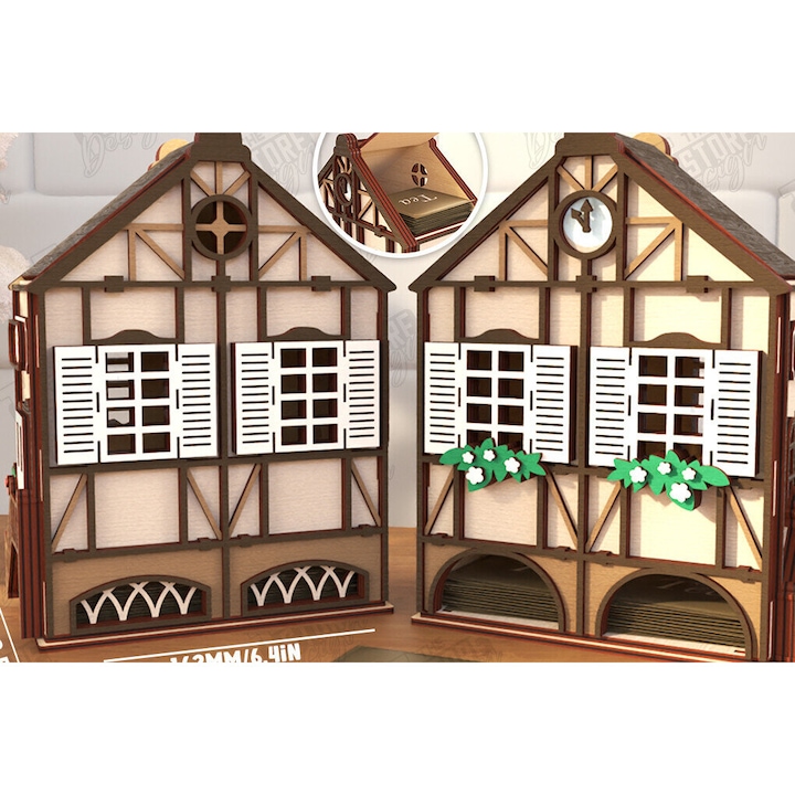 Kope Bauarikou Tsagiou, Intrahome, 15x15 cm, din plywood 3mm-4mm, pentru decoratiuni si proiecte DIY