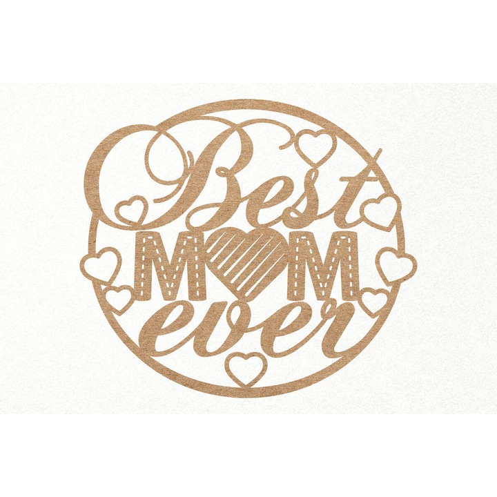 Placa decorativa din plywood, Intrahome, E kalytere mama pote, 30x20 cm, 3mm-4mm