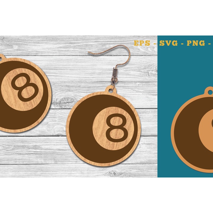 Cercei din lemn taiati cu laser, Intrahome, 3x3 cm, pentru decorare si proiecte DIY, multicolor