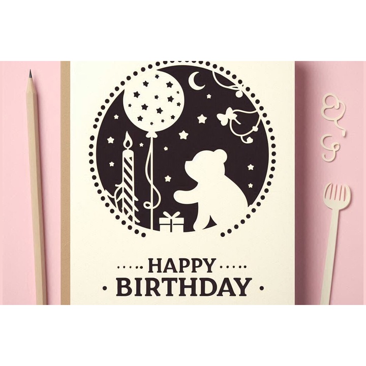 Carte de nastere, Intrahome, 15x15 cm, din plywood 3mm-4mm, pentru decoratiuni si proiecte DIY