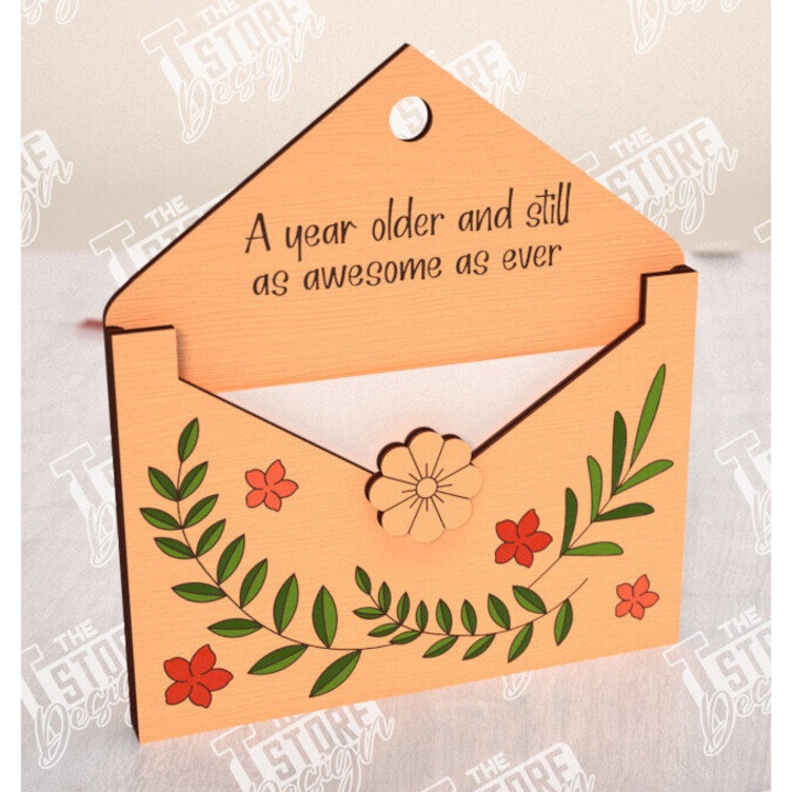 Phakelos genethlion, Intrahome, 15x15 cm, din plywood 3mm-4mm, pentru diakosmesi si proiecte DIY