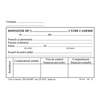 Dispozitie de plata, 100 file - set de 5 bucati Dispozitie de plata, 100 file - set de 5 bucati