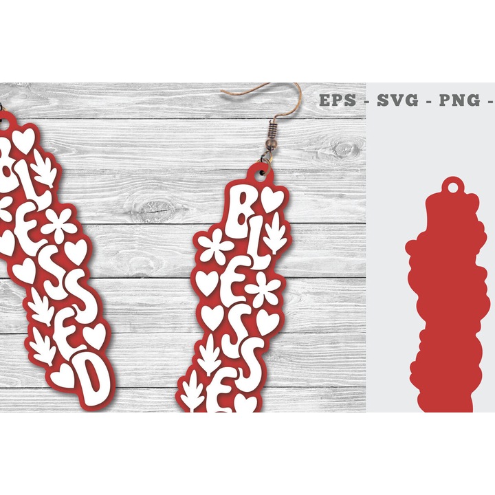 Cercei din lemn, Intrahome, 3x3 cm, set pentru decorare si proiecte DIY