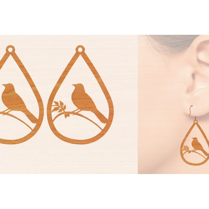 Set de skoularikia din lemn, Intrahome, 3x3 cm, pentru decorare, realizate din plywood 3mm-4mm