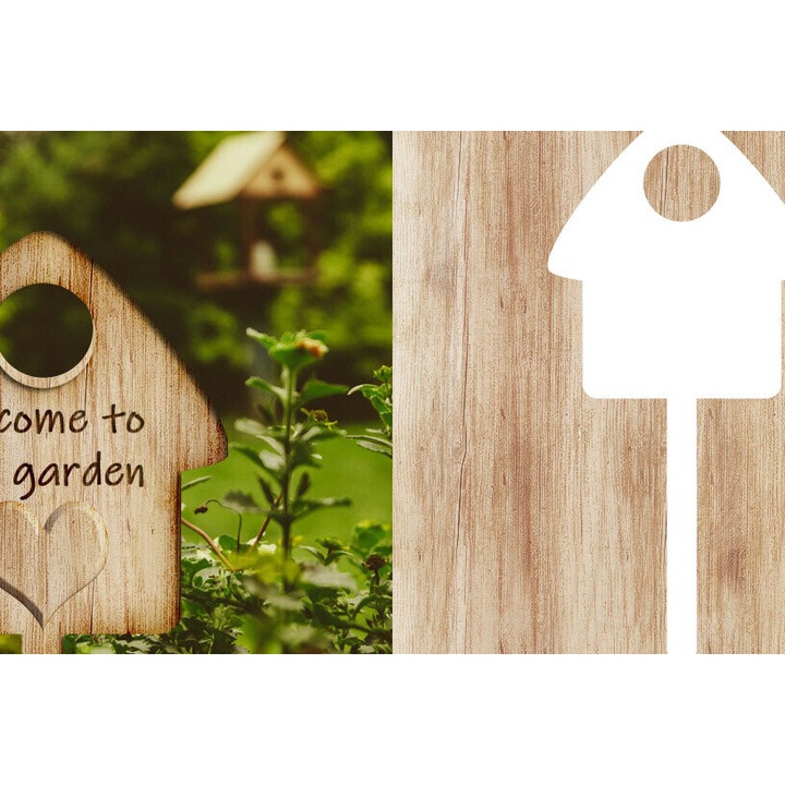 Casuta pentru pasari, Intrahome, 15x15 cm, din plywood, pentru gradina si decorare