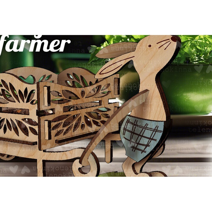 Set diakosmesi Paschaline, Intrahome, 15x15cm, 3x3cm, plywood 3mm-4mm