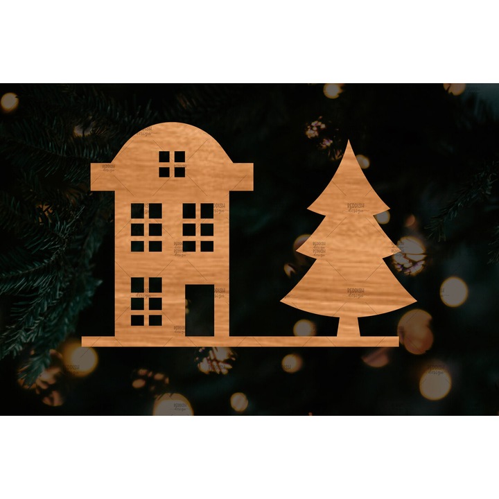 Placa lemn, Intrahome, Ktiria apokopes archeiou, 15x15 cm, 3mm-4mm, pentru decoratiuni si proiecte DIY