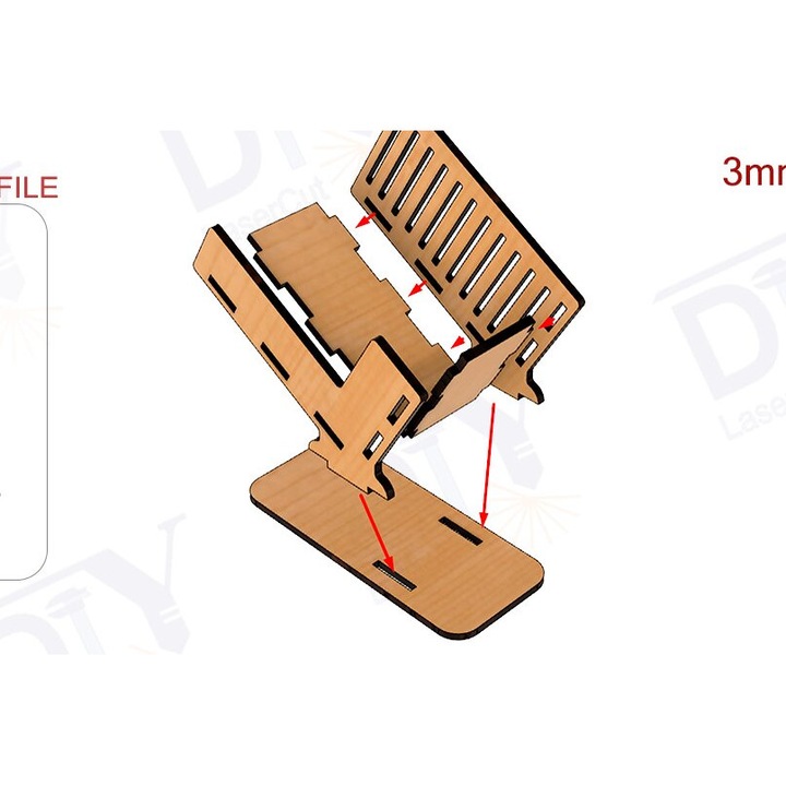 Set de suporturi documente, Intrahome, 15x15cm, 3mm-4mm, din plywood, pentru decorare si proiecte DIY