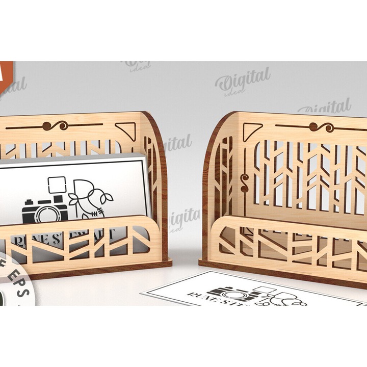 Suport documente, Intrahome, set 2 bucati, 30x20 cm, 3mm-4mm, din plywood