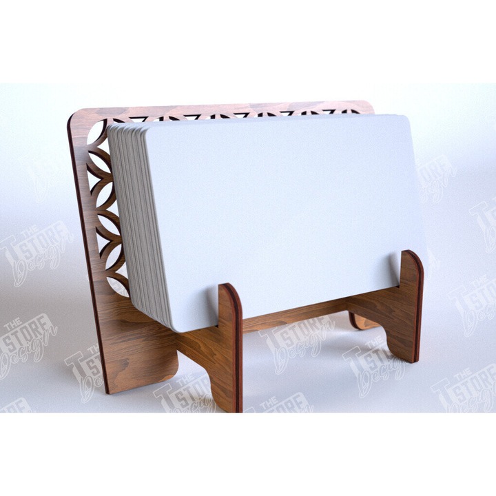 Suport documente, Intrahome, Katochos epangelmatikes kartas, 15x15 cm, plywood 3mm-4mm, design pattern