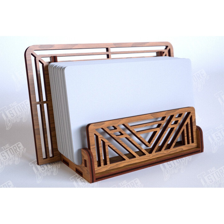 Suport documente, Intrahome, Katochos epangelmatikes kartas, 15x15 cm, din plywood 3mm-4mm, pentru decoratiuni si proiecte DIY