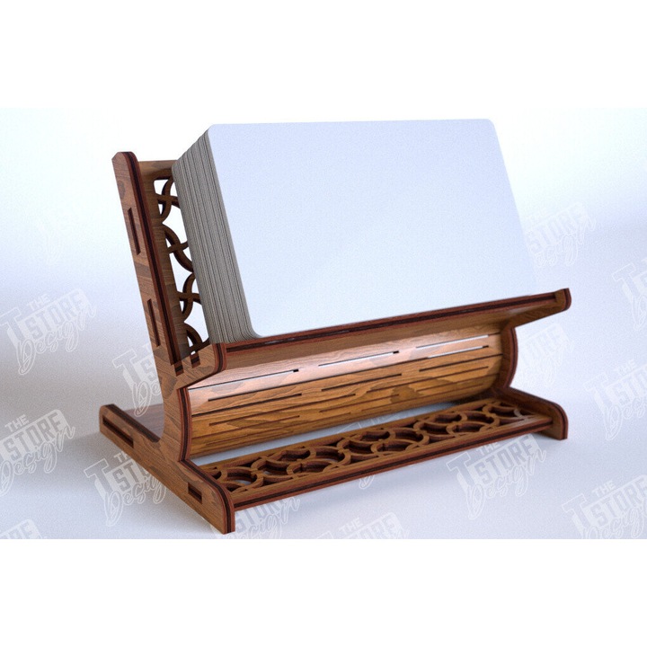 Suport documente, Intrahome, Katochos epangelmatikes kartas, 15x15 cm, din plywood 3mm-4mm, pentru decoratiuni si proiecte DIY