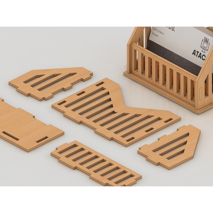 Suport documente, Intrahome, Theke epangelmatikes kartas pentru Lightburn 103, 30x20 cm, din plywood 3mm-4mm