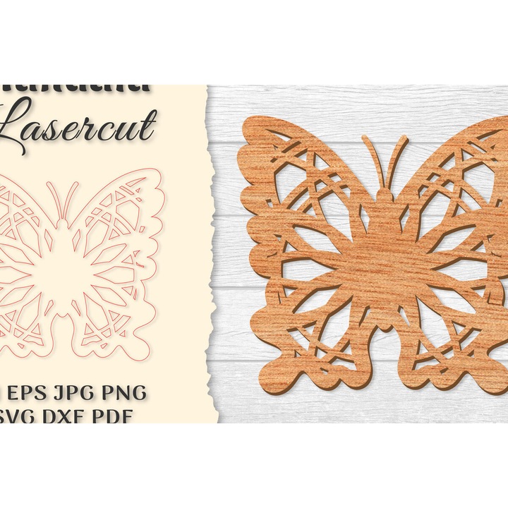 Mandala Petalouda, Intrahome, 30x30 cm, din plywood 3mm-4mm, pentru decorare si proiecte DIY