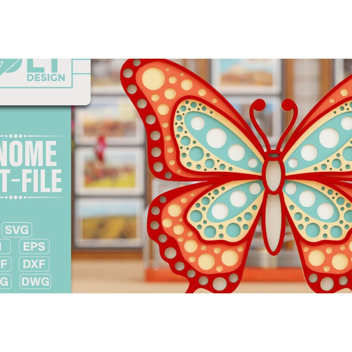 Korniza 3D Petalouda, Intrahome, Plywood 3mm-4mm, 20x30 cm, set decorativ