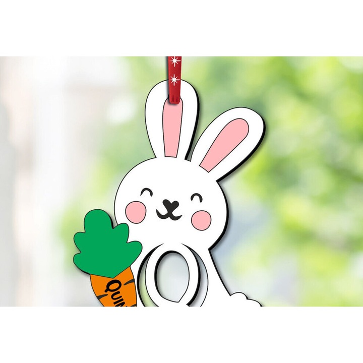 Litera decorativa Q din lemn, Intrahome, 8x8 cm, set pentru decoratiuni interioare