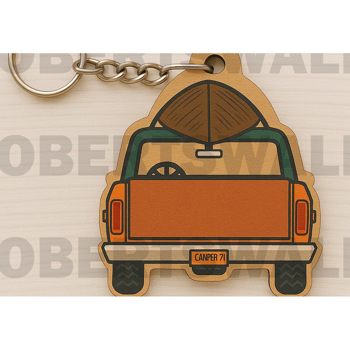 Breloc din lemn plywood 3mm-4mm, Intrahome, 6x6 cm, pentru decorare si proiecte DIY