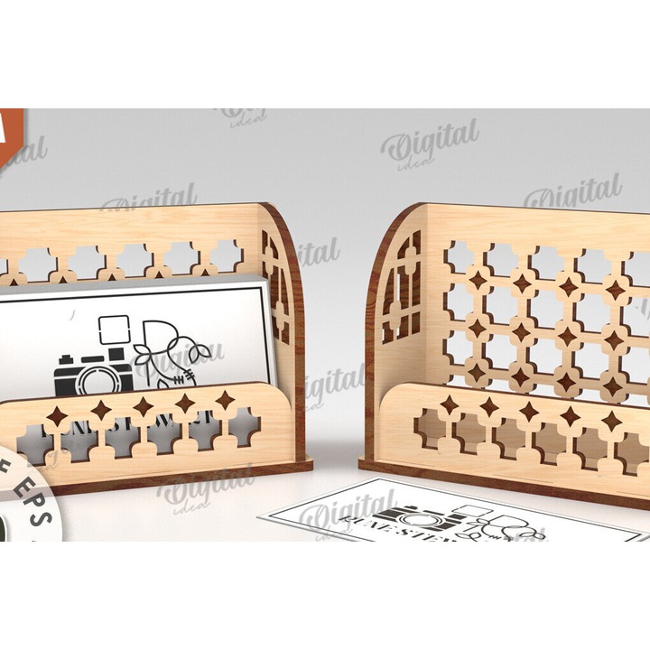 Suport documente, Intrahome, set 2 bucati, 30x20 cm, 3mm-4mm, din plywood