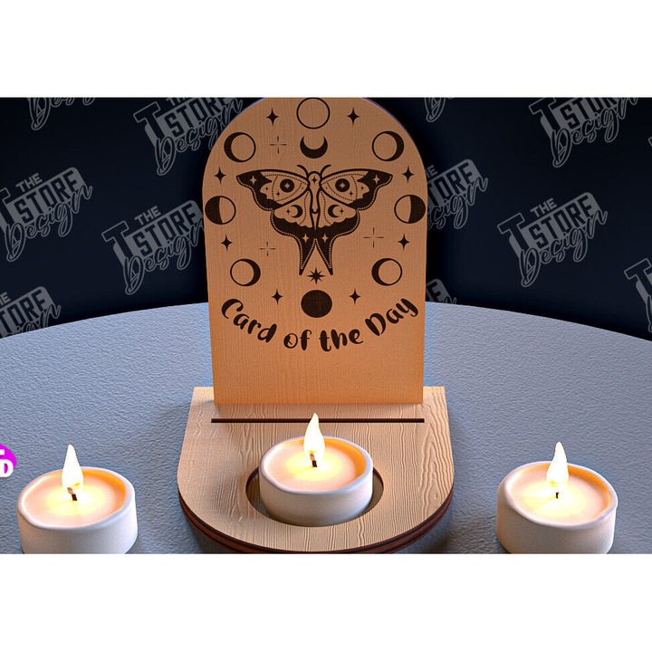 Set de 2 suporturi pentru harti Taro, Intrahome, 30x20 cm, din plywood 3mm-4mm, ideal pentru decoratiuni si proiecte DIY