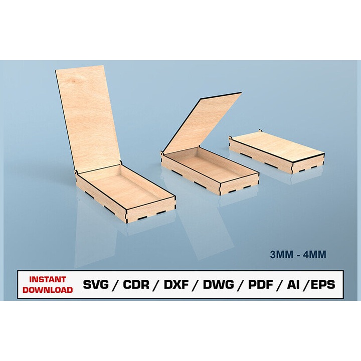 Cutii de lemn cu laser, Intrahome, 15x15 cm, 3mm-4mm, pentru decorare si proiecte DIY