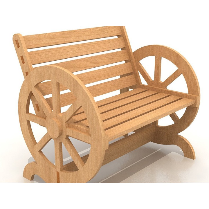 Banca de gradina din plywood, Intrahome, 30x20 cm, ideală pentru decorare și proiecte DIY, materiale deosebite